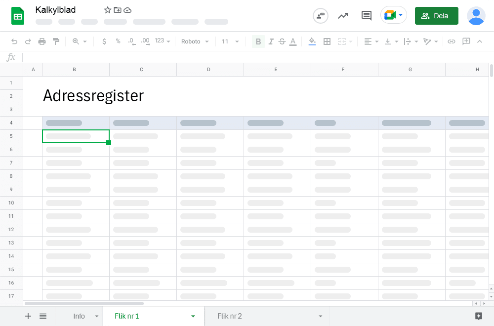 Beställa adresser från Lantmäteriets Fastighetsregister